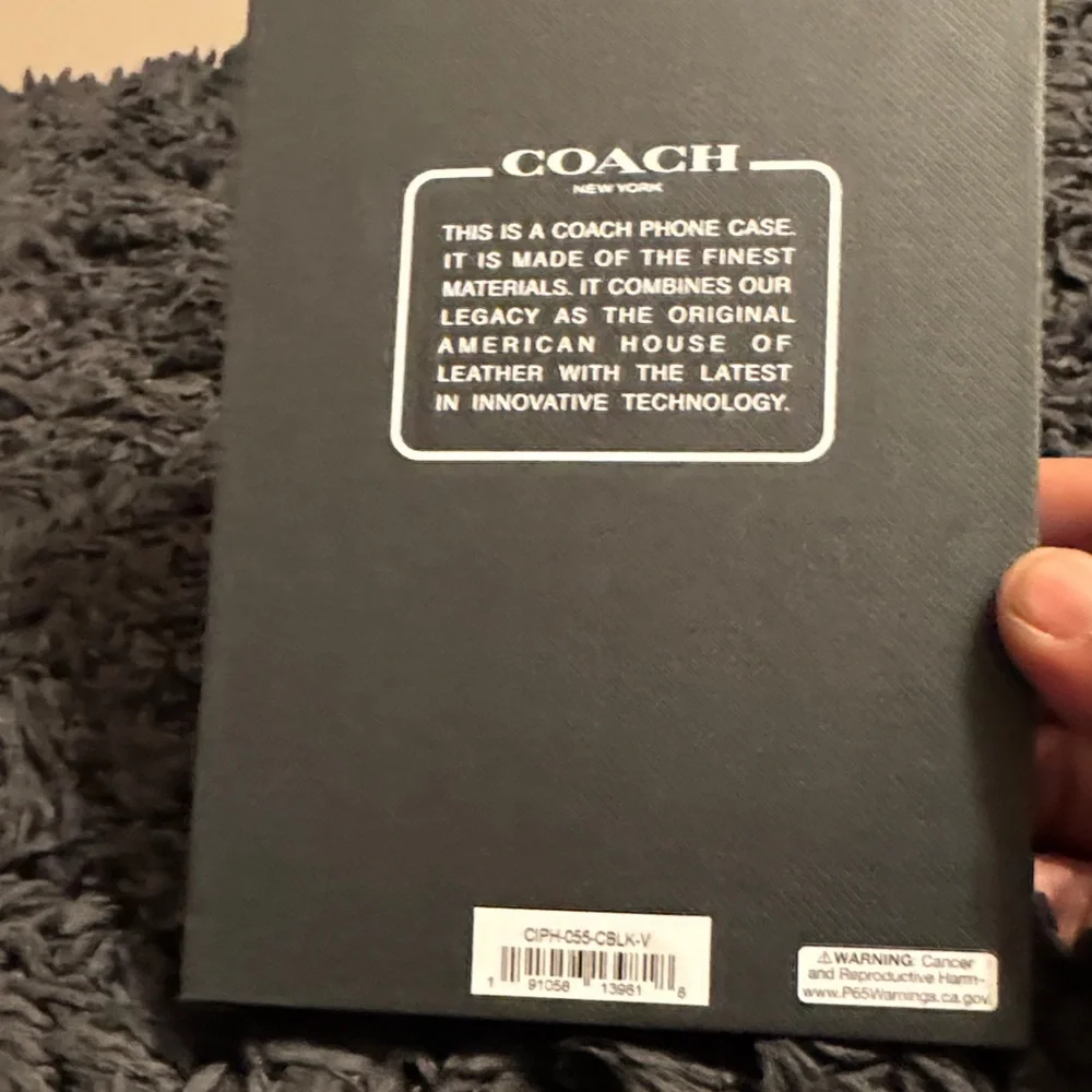 Coach Black and White Checkered Phone Case